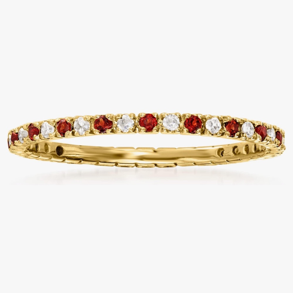 Garnet Stack Ring